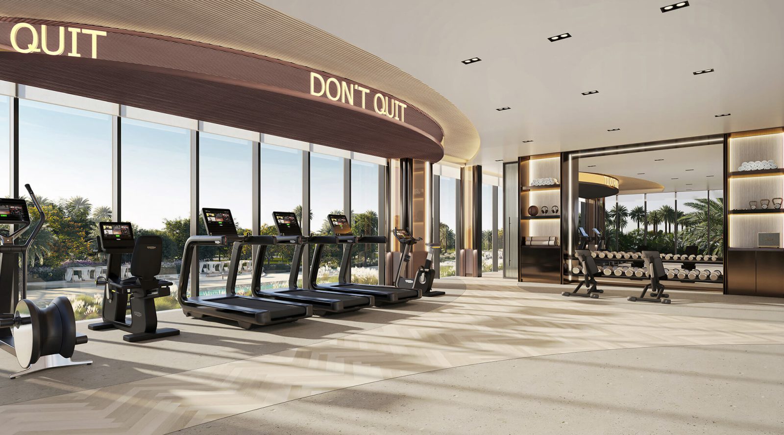 Fitness studio at Everly Place by Ellington Properties