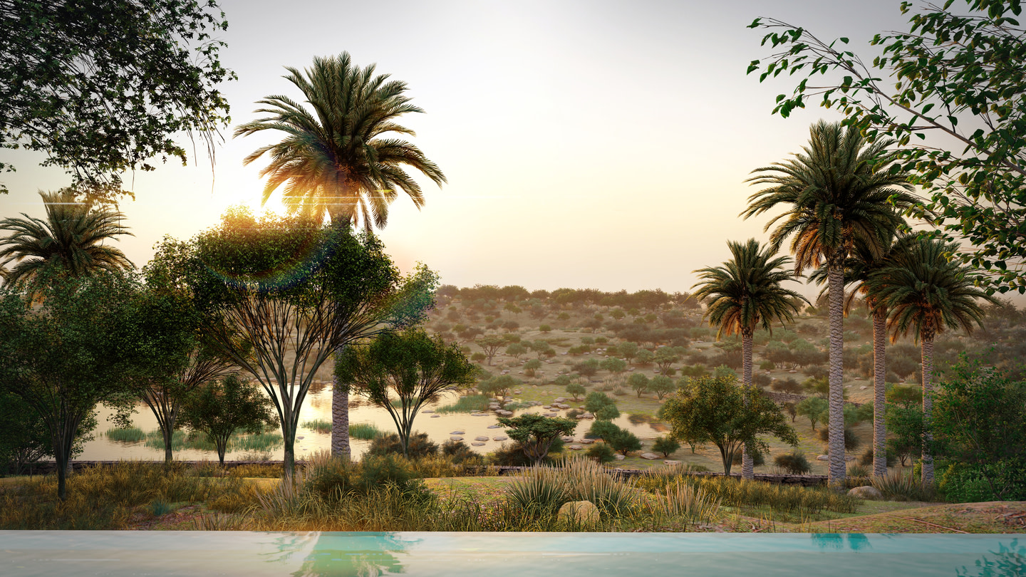 The natural reserve and wadi at Expo Valley, Expo City Dubai