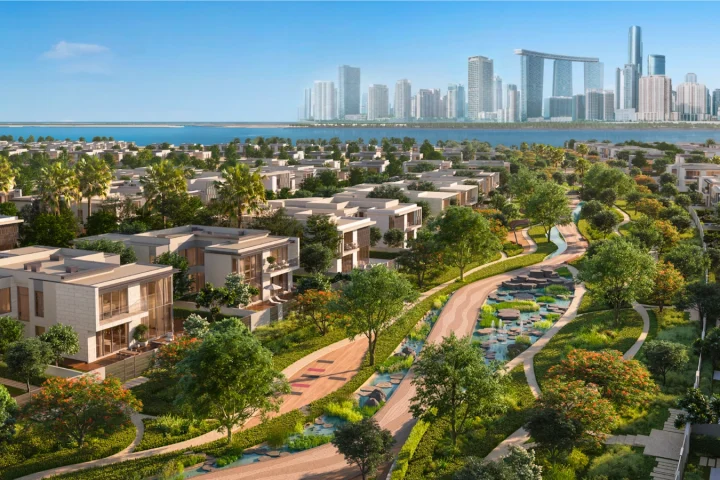 Aldar Talay, Talay aerial over Marsa Al Saadiyat toward the Abu Dhabi skyline