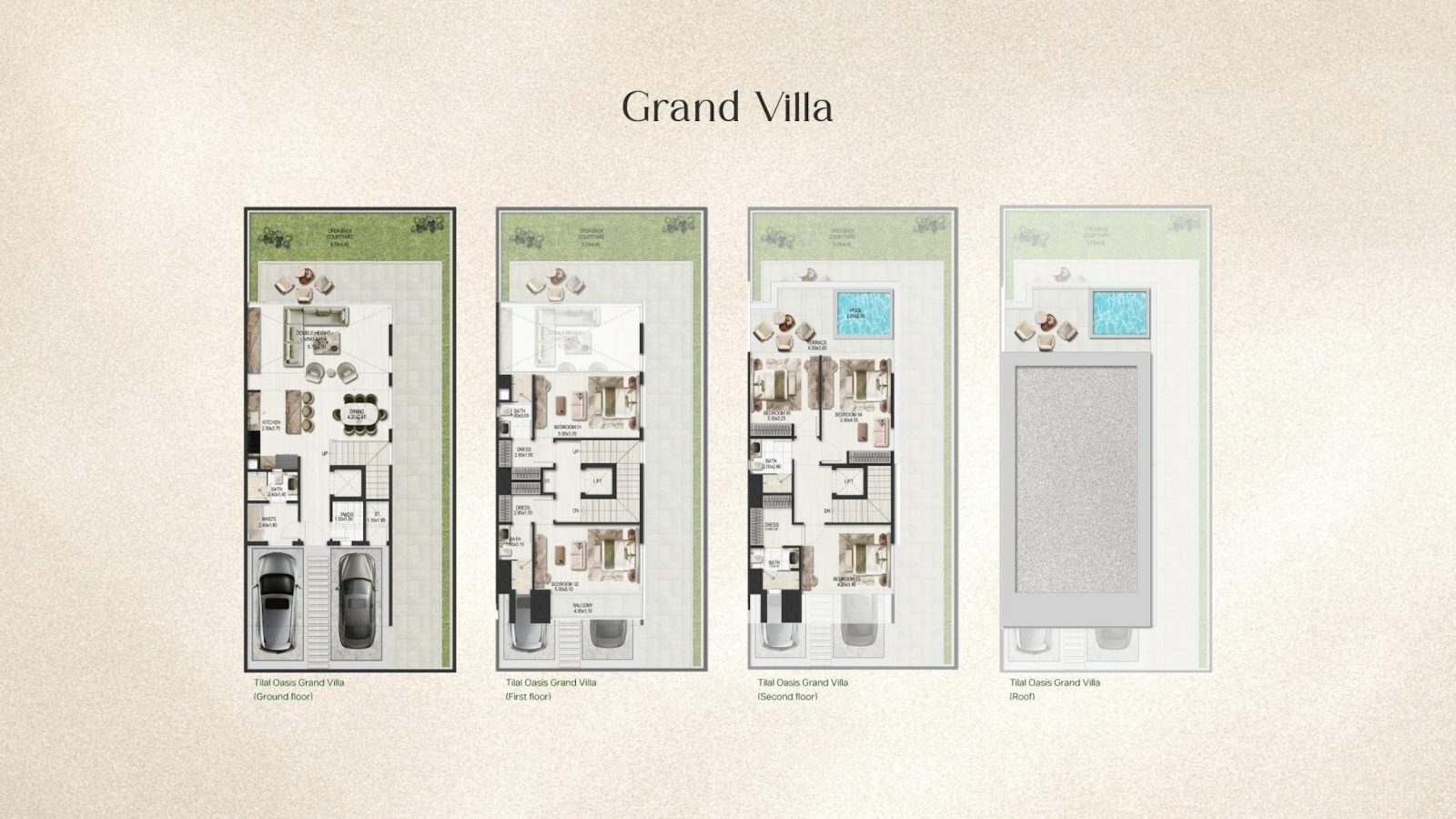Tilal Binghatti five-bedroom grand villa layout