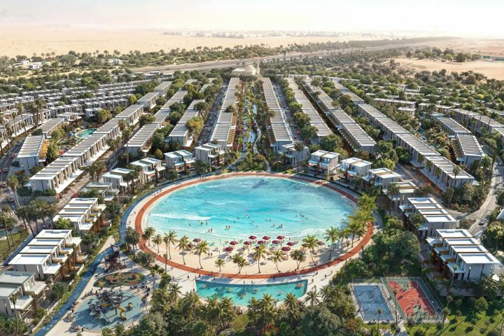 Tilal Binghatti, Aerial view of the Tilal Binghatti masterplan beside Dubai International Academic City.