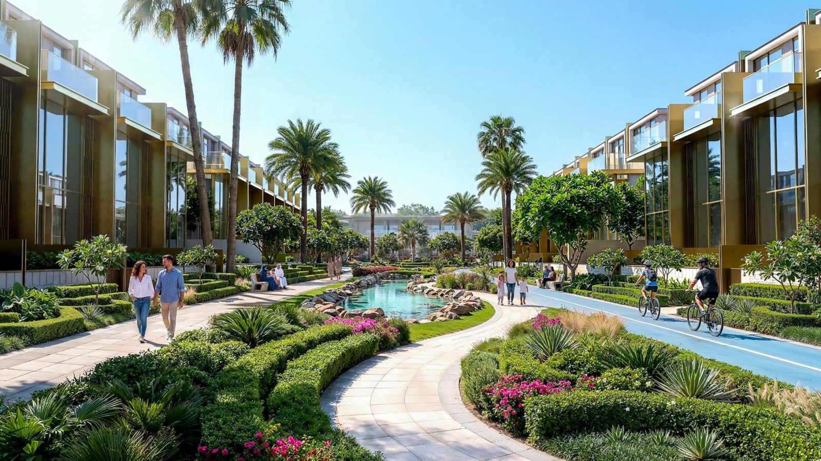Retail boulevard at Tilal Binghatti, Academic City